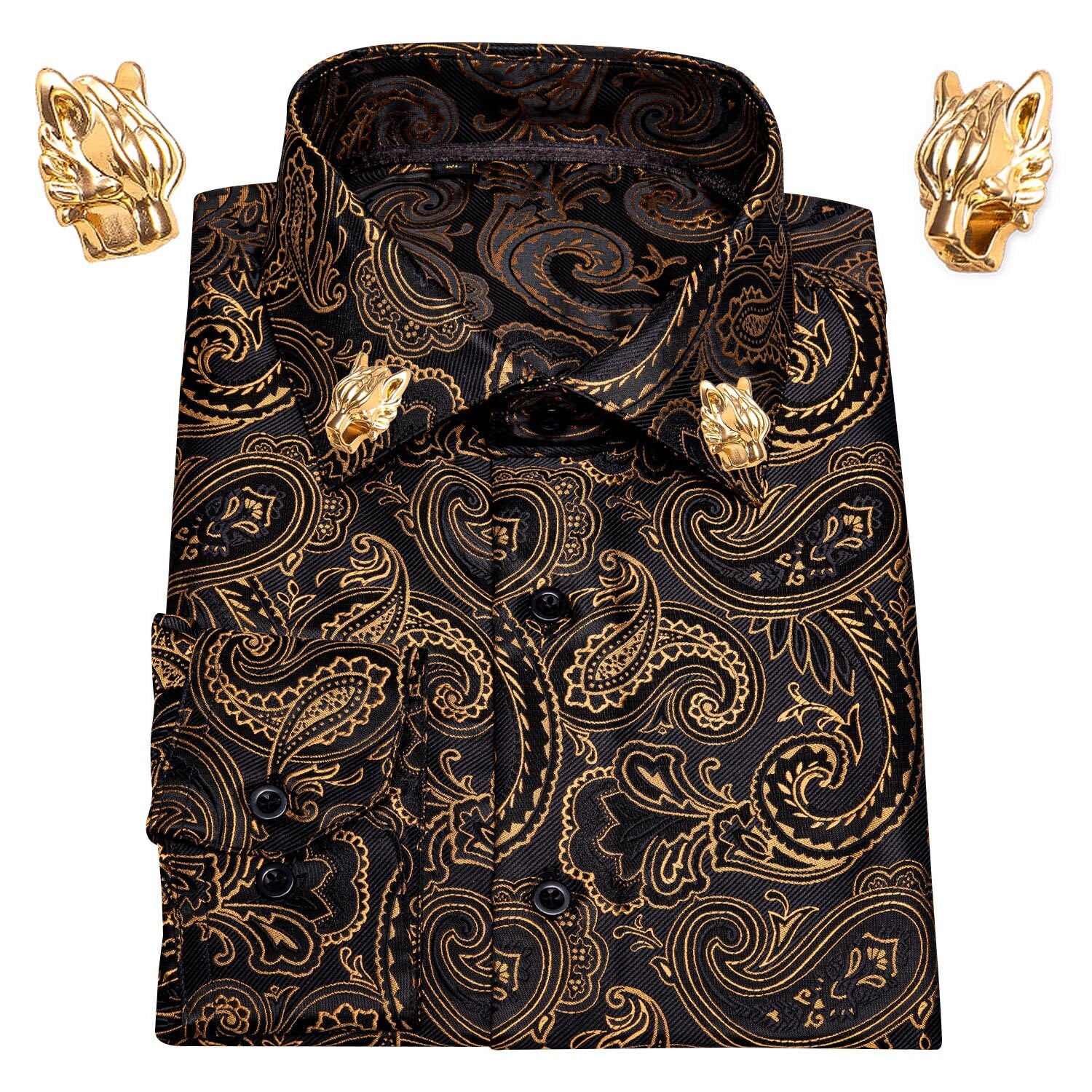 Men Long Sleeve Paisley Dress Shirt | Flower Shirt Men Long Sleeves - Jeal Brand Collections Men Long Sleeve Paisley Dress Shirt | Flower Shirt Men Long Sleeves - Jeal Brand Collections