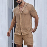 Summer See-through Men's Shirt Suit Men's Clothing Men's Sexy Cut-out