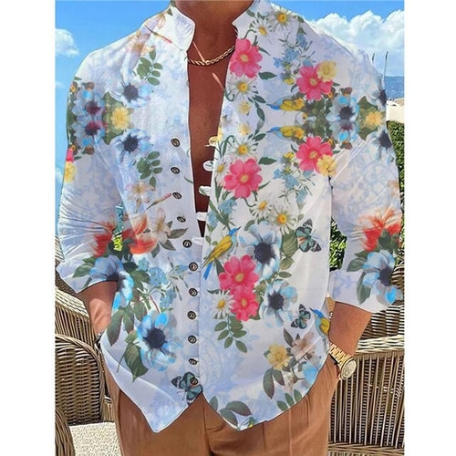 Casual Long Sleeve Tops Cardigan Vintage Loose Shirt