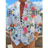 Casual Long Sleeve Tops Cardigan Vintage Loose Shirt