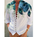 Casual Long Sleeve Tops Cardigan Vintage Loose Shirt