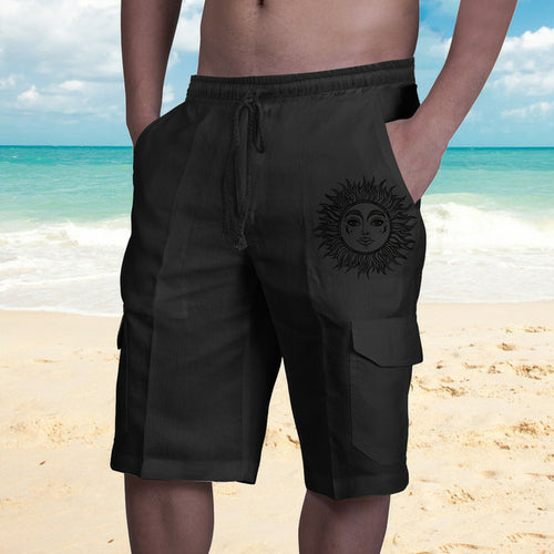 Men's Cargo Shorts Rice White Multicolor Multi pocket