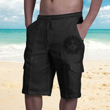 Men's Cargo Shorts Rice White Multicolor Multi pocket