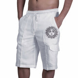 Men's Cargo Shorts Rice White Multicolor Multi pocket